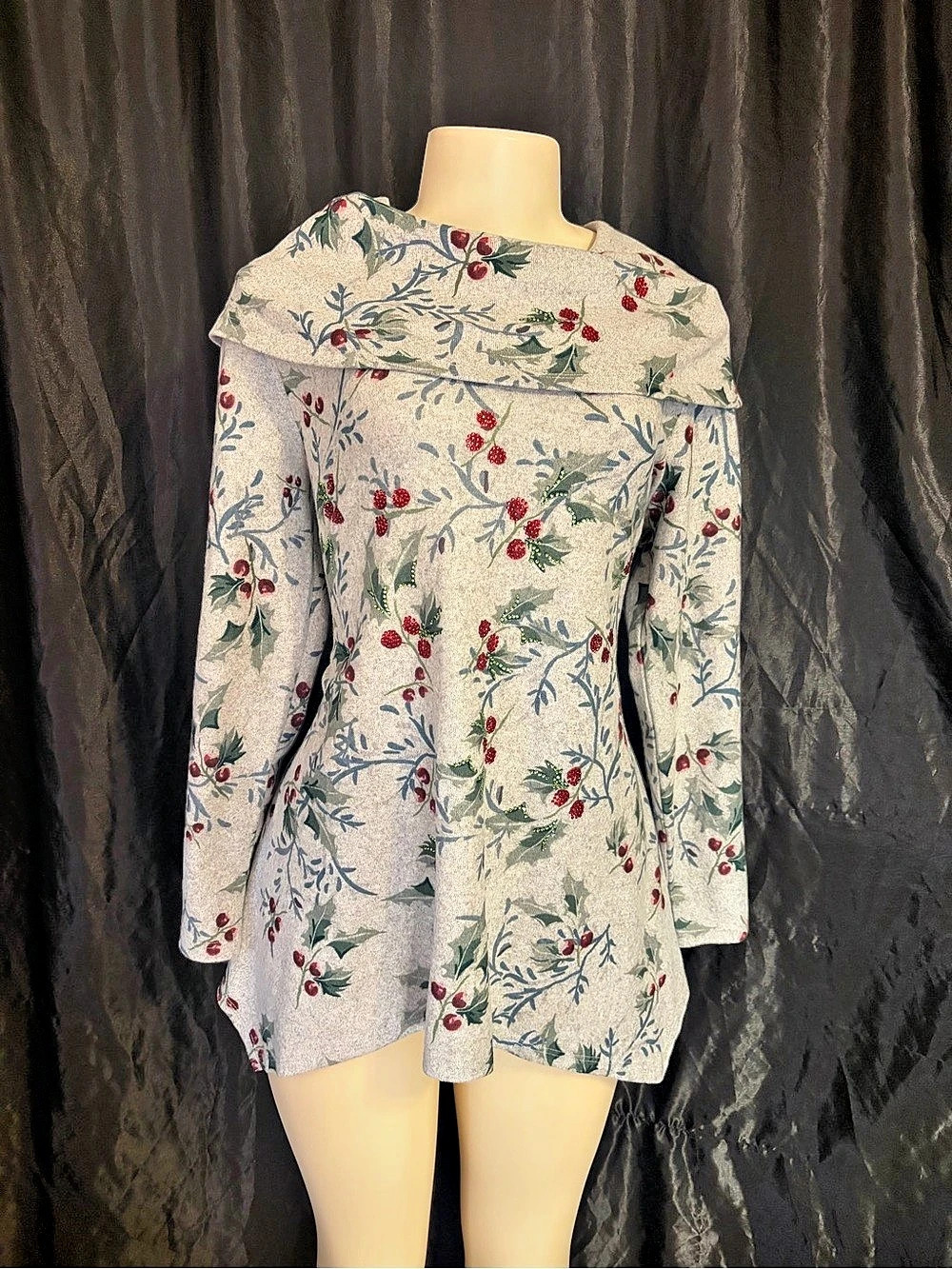Astrologie Floral Tunic in White & Red Size Medium
